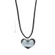 COLLANA CUORICINO ARGENTO fashion jewellery collier necklace handmade Murano-Venice glass with silver 925 leaf authentic Made in Italy