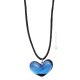 COLLANA CUORICINO ARGENTO fashion jewellery collier necklace handmade Murano-Venice glass with silver 925 leaf authentic Made in Italy