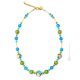 COLLANA MARMO fashion jewellery collier necklace handmade pearls in Murano-Venice glass with gold 18k authentic Made in Italy