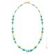 COLLANA MARMO fashion jewellery collier necklace handmade pearls in Murano-Venice glass with gold 18k authentic Made in Italy