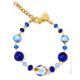 BRACCIALE MARMO fashion jewellery bracelet armlet handmade pearls in Murano-Venice glass with gold 18k authentic Made in Italy