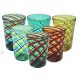 ACQUA CANNE Set 6 Tumbler Trinkgläser aus Muranoglas Made in Italy