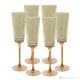 Set of 6 authentic hand-painted flute glasses in premium quality glass.