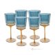MADDY Set of 6 authentic hand painted stemmed wine glasses made of premium quality glass.
