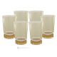 MADDY Set of 6 authentic modern hand painted drink glasses in premium quality glass.