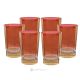 Set of 6 authentic modern hand painted drink glasses in premium quality glass.