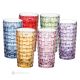 MANHATTAN Set of 6 authentic modern hand painted drink glasses in premium quality glass.
