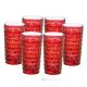 Set of 6 authentic modern hand painted drink glasses in premium quality glass.