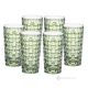 Set of 6 authentic modern hand painted drink glasses in premium quality glass.