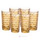 Set of 6 authentic modern hand painted drink glasses in premium quality glass.