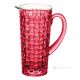 Pitcher, decanter, carafe, premium quality glass hand painted modern design.
