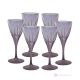 DEBBY Set of 6 authentic hand-painted stemmed liqueur glasses in superior quality glass.