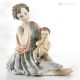 MELANIE - Capodimonte mother with child, pure porcelain doll.