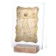 VITRUVIAN MAN table ornament decor in marble on crystal Made in Italy