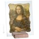 LA GIOCONDA table ornament decor in marble on crystal Made in Italy