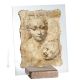 STUDY OF THE HEAD OF MADONNA WITH CHILD table ornament decor in marble on crystal Made in Italy