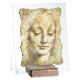 HEAND OF A YOUNG GIRL table ornament decor in marble on crystal Made in Italy