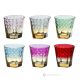 Set of 6 authentic modern hand painted water glasses in premium quality glass.