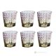 Set of 6 authentic modern hand painted water glasses in premium quality glass.