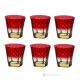 Set of 6 authentic modern hand painted water glasses in premium quality glass.