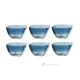 MIDO Set of 6 dessert cups modern design superior quality glass hand painted.