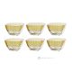 MIDO Set of 6 dessert cups modern design superior quality glass hand painted.