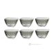 Set of 6 dessert cups, modern design, superior quality glass, hand painted.
