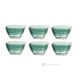 MIDO Set of 6 dessert cups modern design superior quality glass hand painted.
