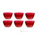 Set of 6 dessert cups, modern design, superior quality glass, hand painted.