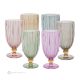 Set of 6 authentic modern hand painted drink glasses in premium quality glass.