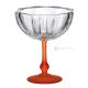 MILANO Dessert bowl, decorative modern hand painted centerpiece in premium quality glass.