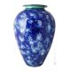 VASO ANFORA MILLEFIORI BLU Ceramic vase handcraft handmade hand painted authentic Made in Italy from the Friuli region