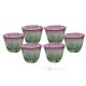 MISTRAL Set of 6 espresso glasses, superior quality glass, hand painted, elegant modern design.