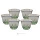 Set of 6 espresso glasses, superior quality glass, hand painted, elegant modern design.