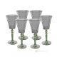 Set of 6 authentic hand-painted stemmed wine glasses made of premium quality glass.