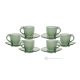 Set of 6 espresso cups and saucers hand painted in superior quality glass.