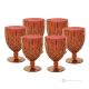 NOBILE Set of 6 authentic hand-painted water glasses and goblets in superior quality glass.
