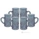 Set of 6 authentic modern hand painted tea cups in premium quality glass.