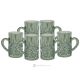 Set of 6 authentic modern hand painted tea cups in premium quality glass.