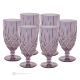NOBILE Set of 6 authentic modern hand-painted drink glasses in superior quality glass.
