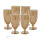 Set of 6 authentic modern hand painted drink glasses in premium quality glass.