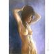 NUDE WOMAN Acrylic painting on canvas modern Made in Italy 