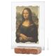 LA GIOCONDA table ornament decor in orphalese and marble on crystal Made in Italy