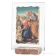 HOLY FAMILY WITH THE LAMB table ornament decor in orphalese and marble on crystal Made in Italy
