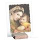 MADONNA DELLA SEGGIOLA table ornament decor in orphalese and marble on crystal Made in Italy
