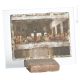 THE LAST SUPPER table ornament decor in orphalese and marble on crystal Made in Italy