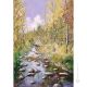 WALK IN THE WOODS Acrylic painting on canvas modern Made in Italy 