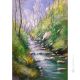 WALK IN THE WOODS Acrylic painting on canvas modern Made in Italy 