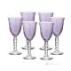 PERLE Set of 6 authentic hand-painted stemmed wine glasses in superior quality glass.