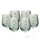 Set of 6 authentic modern hand painted water glasses in premium quality glass.